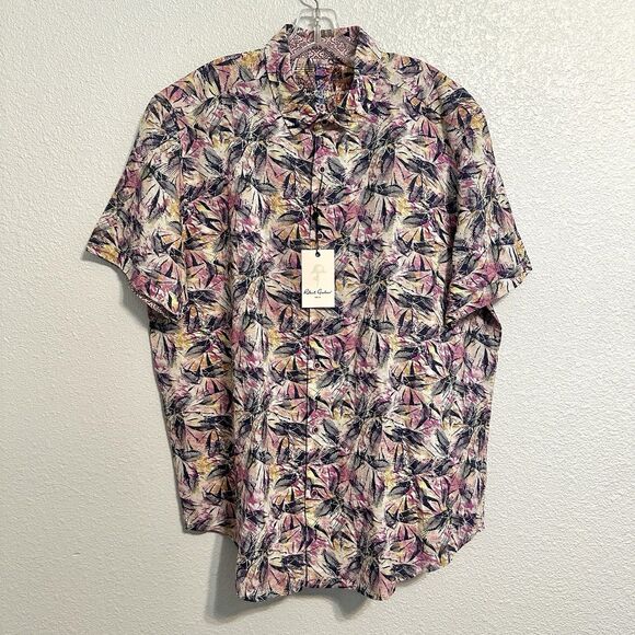 Robert Graham Shirt Mens Size 2XL Rory Classic Fit Linen Cotton Floral Print - Picture 2 of 11